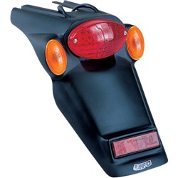 UFO UNIVERSAL T/LIGHT LICENSE PLATE HOLDER W/INDICATOR BLK #