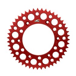 RENTHAL REAR SPROCKET MX ULTRALIGHT GROOVED RED 49T (154U-520-49GRRD)