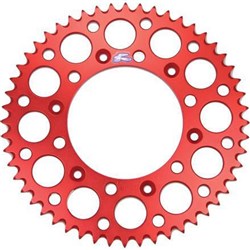RENTHAL REAR SPROCKET MX ULTRALIGHT GROOVED RED 48T (WILL BECOME 154U52048GRRD) (154V-520-48GRRD) [ONC01] #
