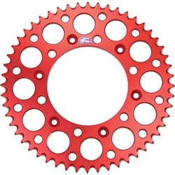 RENTHAL REAR SPROCKET MX ULTRALIGHT GROOVED RED 51T(WILL BECOME 154U52051GRRD) (154V-520-51GRRD) [ONC01] #