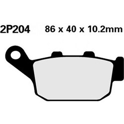 NISSIN BRAKE PADS 2P-204 NS (FA140 / FDB531 / DP115) # [ONC01] #