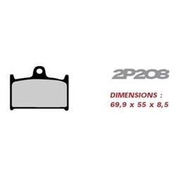 NISSIN BRAKE PADS 2P-208 NS (FA145 / FDB557 / DP213) # [ONC01] #