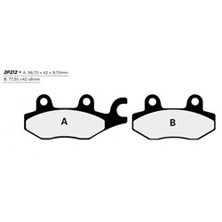 NISSIN BRAKE PADS 2P-212 ST-MX SINT (FA165 / FA215 / FDB631 / DP412) [ONC01] #