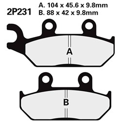 NISSIN BRAKE PADS 2P-231 NS/SS ( FA172 / DP413) # [ONC01] #