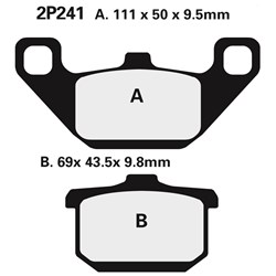 NISSIN BRAKE PADS 2P-241 NS (FA85 / FDB339 / DP311) # [ONC01] #