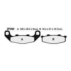 NISSIN BRAKE PADS 2P-280 NS FA141 / FDB508 / DP316) # [ONC01] #