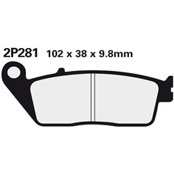 NISSIN BRAKE PADS 2P-281 NS (FA196 / FDB664 / DP118) [ONC01] #
