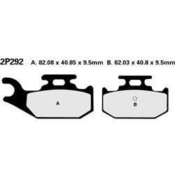 NISSIN BRAKE PADS 2P-292 ST SINT (FA317 / FDB2149 / DP919) # [ONC01] #