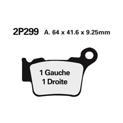 NISSIN BRAKE PADS 2P-299 ST SINT (FA368 / FDB2165 / DP935) [ONC01] #