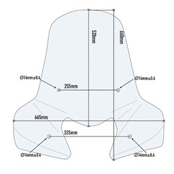 GIVI WINDSCREEN ONLY TRANSPARENT - HONDA (NEEDS FITTING KIT A1153A OR A1100A OR A307A OR A1106A)