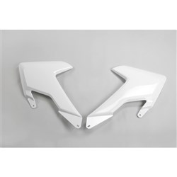 UFO HUSQVARNA RADIATOR SHROUDS TC/FC 16-18 TE/FE 17-18 NO TC250-16 WHT
