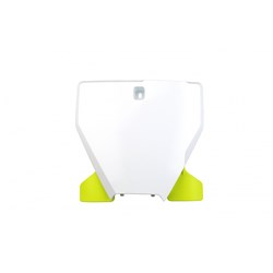/UFO HUSQVARNA FRONT NO. PLATE WITH EXTENSION  TC/FC 19 WHT