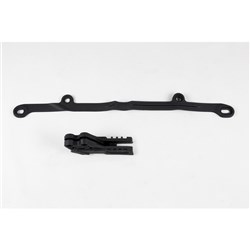 UFO KAWASAKI CHAIN GUIDE/SWINGARM SLIDER KIT 06-08 BLK