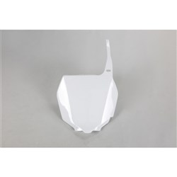 UFO SUZUKI FRONT PLATE RM125/250 01-25/RMZ450 05-07/RMZ250 07-09 WHT