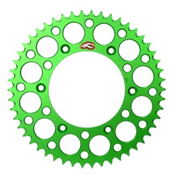 RENTHAL REAR SPROCKET MX ULTRALIGHT GROOVED GRN 49T (408U-420-49GEGN) /