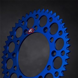 RENTHAL REAR SPROCKET MX ULTRALIGHT GROOVED BLU 48T (441U-428-48GPBU) /