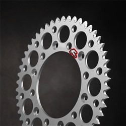 RENTHAL REAR SPROCKET MX ULTRALIGHT GROOVED SIL 49T (441U-428-49GPSI)