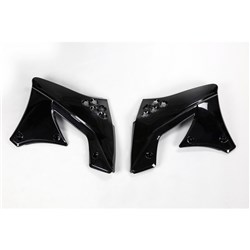 UFO KAWASAKI RADIATOR SHROUDS KX250F 2009 & 2012 BLK [ONC01] #