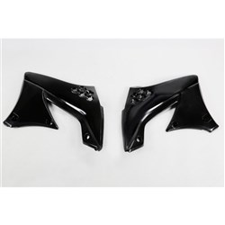 UFO KAWASAKI RADIATOR SHROUDS KX450F 10-11 BLK [ONC01] #