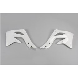 UFO KAWASAKI RADIATOR SHROUDS KX450F 12-15 WHT [ONC01] #