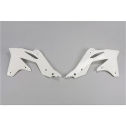 UFO KAWASAKI RADIATOR SHROUDS KX250F 13-16 WHT [ONC01] #