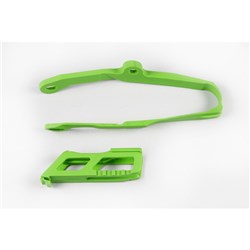 UFO KAWASAKI KIT CHAIN GUIDE/SWINGARM SLIDER KX250F 17-20 /KX450F 16-18 GRN