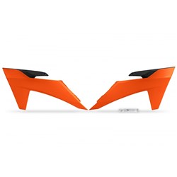 UFO KTM COMPATIBLE RADIATOR COVERS SX125/250/300 23-24 SX-F250/350/450 23-24 EXC/F250/350/450 24-25 EXC-F 500 24-25 ORG