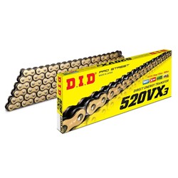 DID PRO STREET X-RING 520VX3 GLD/BLK 120FB (CTN10)