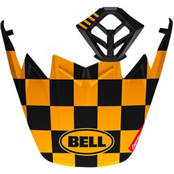 BELL S/P - MOTO-9 MIPS M/PIECE/PEAK KIT FASTHOUSE CHECKER MATT BLK/YEL  [ONC01] #