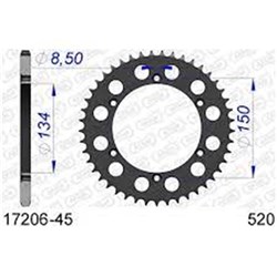 AFAM A45 520 KAWASAKI KX+KDX+KLX