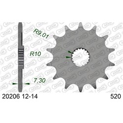 AFAM 12T 520 HONDA CR125 87-  [ONC01] #
