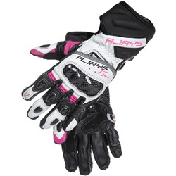 RJAYS LONG COBRA 2 CARBON LADIES GLV BLK/PNK/WHT (LG) [ONC01]
