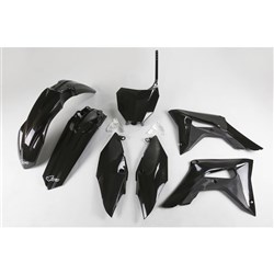 UFO HONDA PLASTICS KIT CRF250R 18-21/450R 17-20 BLK (WILL BECOME HOKIT119FE001) #