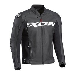 IXON SPARROW LEATHER JKT BLK WT (2XL) [ONC01]
