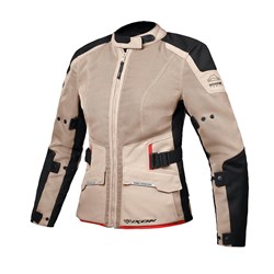 IXON M-NJORD LADY JKT SND/BLK/RED (MD) [ONC01]