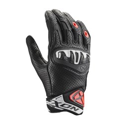 IXON MIRAGE LEATHER GLV (EN13594) BLK/WHT/RED (LG)