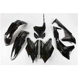 UFO KAWASAKI PLASTICS KIT KX250F 17 BLK (WILL BECOME KAKIT224FE001) #