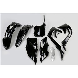 UFO KAWASAKI PLASTICS KIT KX250F 21-23/KX450F 19-23 BLK (WILL BECOME KAKIT227FE001) #