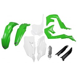 UFO KAWASAKI FULL PLASTICS KIT KX250F 21-23/KX450F 19-23 (OEM) (WAS KAKIT227E999)