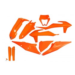 UFO KTM FULL PLASTICS KITS WITH H/LIGHT SHROUD EXC 20-23 ORG (WAS KTKIT527E127)