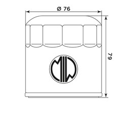MIW OIL FILTER B9002 (HF163 / KN163) BMW  [ONC01] #