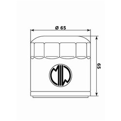 MIW OIL FILTER MV21001 (HF554 / KN554) MV AGUSTA  [ONC01] #