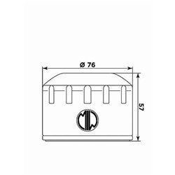 MIW OIL FILTER P5002 (HF184 / KN184) APRILIA/PIAGGIO  [ONC01] #