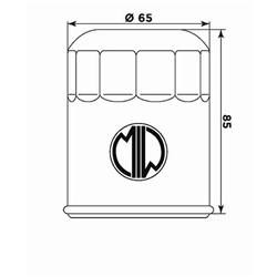 MIW OIL FILTER Y4019 (HF148 / KN148) TGB/YAMAHA  [ONC01] #