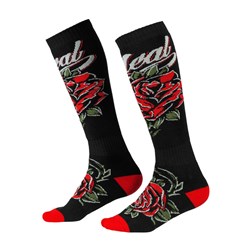ONEAL 27 PRO MX SOCKS - ROSES BLK/RED