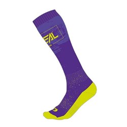 ONEAL 27 PRO MX SOCKS PAINT - PURPLE/NEON YELLOW