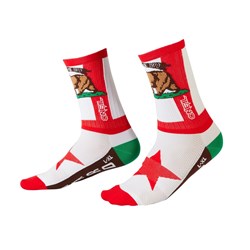 ONEAL MTB PERFORMANCE SOCK CALIFORNIA RED/WHT/BROWN (39-42) [ONC01] ##