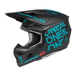 ONEAL 3SRS HELM STATIC - MATTE BLK/TEAL (XL)  [ONC01] #