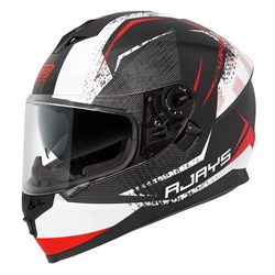 RJAYS DOMINATOR II HELM STRIKE MATT WHT/RED (SM) [ONC01]