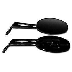 SCORPION MIRROR OVAL BILLET STYLE METRIC  SHORT R/H CHROME